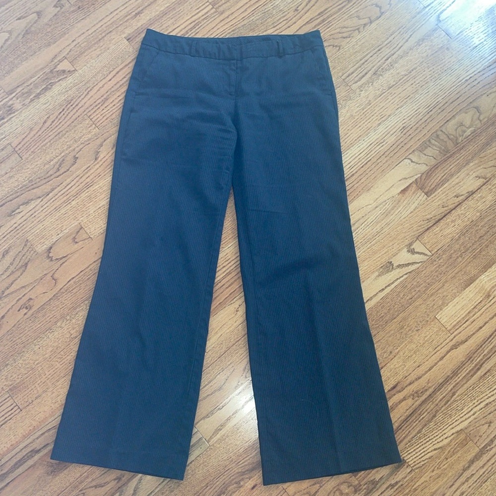 Black pinstriped pants